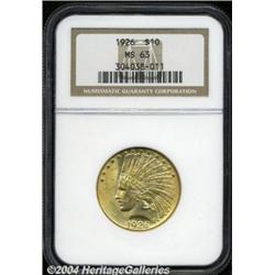 1926 $10 MS63 NGC. Good color and luster for