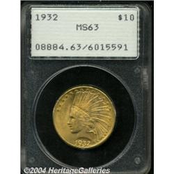 1932 $10 MS63 PCGS. Housed in an early PCGS