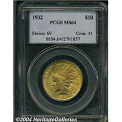 1932 $10 MS64 PCGS. Pronounced lilac