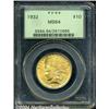 Image 1 : 1932 $10 MS64 PCGS. Vibrant, well frosted