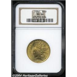 1932 $10 MS64 NGC. This appealing near-Gem