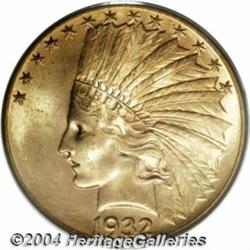 1932 $10 MS65 PCGS. Dappled pinkish-orange