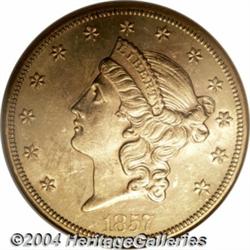 1857-S $20 AU58 NGC. While most of the known