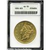 Image 1 : 1858 $20 AU55 ANACS. A sharp piece with