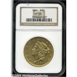 1864 $20 XF40 NGC. This Civil War issue shows