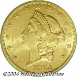 1864-S $20 AU58 PCGS. While not specifically