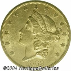 1869-S $20 AU58 PCGS. Does an 1869-S exist