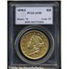 Image 1 : 1870-S $20 AU50 PCGS. An exceptional amount of