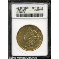 1875 $20--Cleaned--ANACS. AU Details, Net