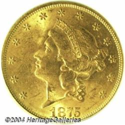 1875 $20 MS62 PCGS. This beautiful Type Two