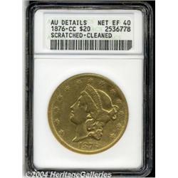 1876-CC $20--Scratched, Cleaned--ANACS. AU