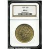 Image 1 : 1879 $20 MS61 NGC. A satiny and well struck