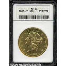 1883-CC $20 AU53 ANACS. Nicely struck with