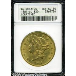 1884-CC $20--Scratched--ANACS. AU Details, Net