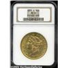 Image 1 : 1885-S $20 MS61 NGC. This is a moderately
