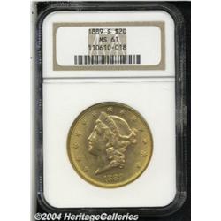 1889-S $20 MS61 NGC. This example features a