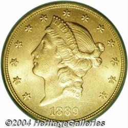 1889-S $20 MS64 PCGS. An even nicer