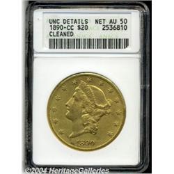 1890-CC $20--Cleaned--ANACS. Unc Details, Net