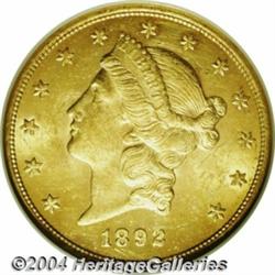 1892-CC $20 MS62 NGC. The 1892-CC is now