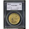 Image 1 : 1893-S $20 MS61 PCGS. A well struck and frosty