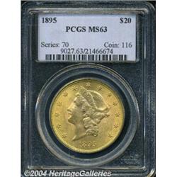 1895 $20 MS63 PCGS. A well detailed example