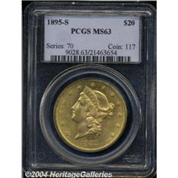 1895-S $20 MS63 PCGS. The devices are sharply