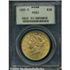 Image 1 : 1895-S $20 MS63 PCGS. Sharply defined in all