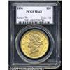 Image 1 : 1896 $20 MS62 PCGS. Well struck with distinct