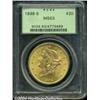 Image 1 : 1898-S $20 MS63 PCGS. A sharply struck and