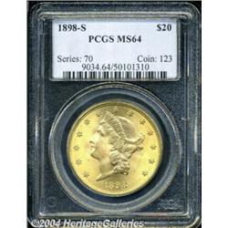 1898-S $20 MS64 PCGS. The bright, satiny