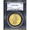 Image 1 : 1899 $20 MS63 PCGS. Delicate coppery-gold
