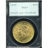 Image 1 : 1899 $20 MS63 PCGS. Sharply struck, clean, and