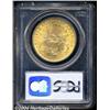 Image 2 : 1899 $20 MS64 PCGS. A lustrous apricot colored