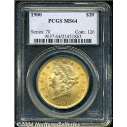 1900 $20 MS64 PCGS. Sharply struck and