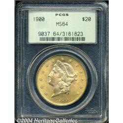 1900 $20 MS64 PCGS. Very well struck with