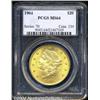 Image 1 : 1904 $20 MS64 PCGS. Satiny with especially