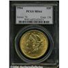 Image 1 : 1904 $20 MS64 PCGS. A bright, shimmering