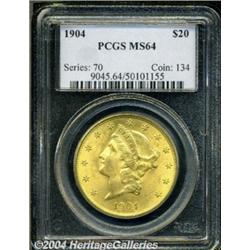 1904 $20 MS64 PCGS. Well struck and highly