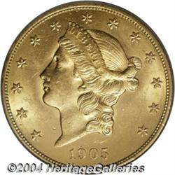 1905 $20 MS62 PCGS. The second lowest mintage