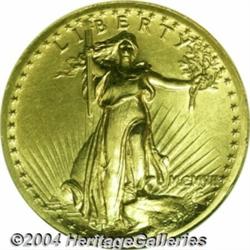 1907 $20 High Relief, Wire Rim MS61 ANACS.