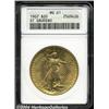 Image 1 : 1907 $20 Arabic Numerals MS61 ANACS. Softly