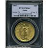 Image 1 : 1907 $20 Arabic Numerals MS64 PCGS. A bright