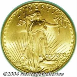 1908 $20 No Motto, Wells Fargo MS66 PCGS. A