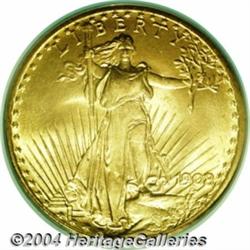 1908 $20 No Motto, Wells Fargo MS66 PCGS. A