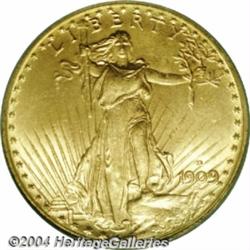 1909-D $20 MS64 PCGS. In its second year of