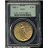 Image 1 : 1909-S $20 MS63 PCGS. Nicely struck design
