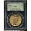 Image 1 : 1909-S $20 MS64 PCGS. Boldly struck, save for