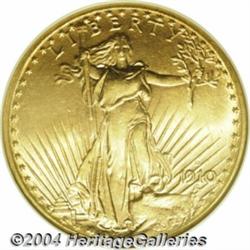 1910-D $20 MS65 NGC. An attractive, sharply