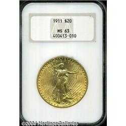 1911 $20 MS63 NGC. Attractive, subtle