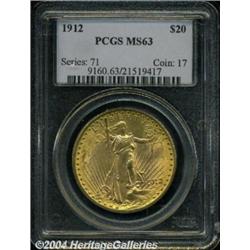 1912 $20 MS63 PCGS. This Select Philadelphia